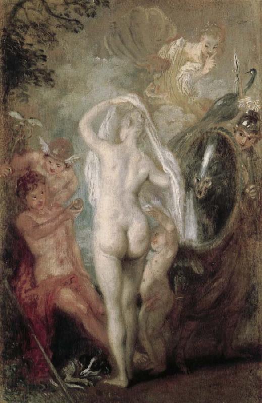 Jean-Antoine Watteau le jugement de paris oil painting picture